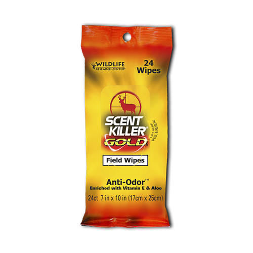 Wildlife Research Scent Killer Gold Field Wipes Odorless Scent 24