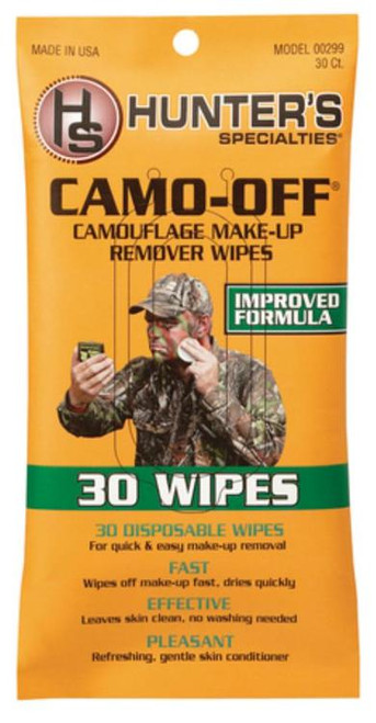 Hunter's Specialties Camo-Off Make-Up Remover Pads 30 Wipes