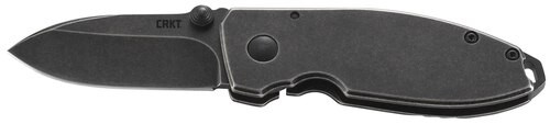 CRKT Squid Black Folding Knife, 2.14" 8Cr13MoV Drop Point Blade, 2Cr13 Stainless Steel Handle
