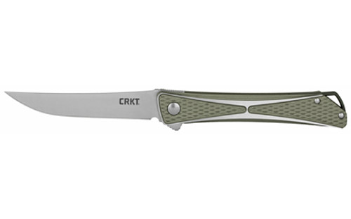 Columbia River Crossbones Folder 3.5" AUS-8 Straightback Aluminum Gray