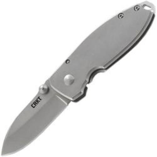 CRKT Squid Folding Knife, 2.14" 8Cr13MoV Drop Point Blade, 2Cr13 Stainless Steel Handle, Frame Lock
