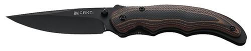 CRKT Endorser Folding Knife, 3.18" Black Oxide 8Cr14MoV Drop Point Blade, Multi-Color G10 Handle