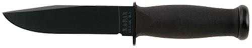 Ka-Bar Mark I Fixed Black 5" 1095 CroVan Straight Blade Black Kraton