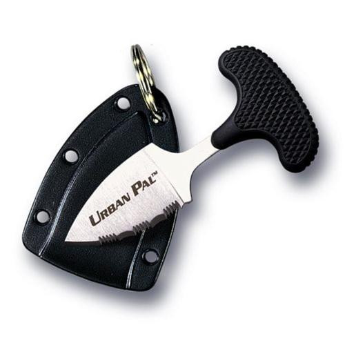 Cold Steel Urban Pal 1.50" Fixed Serrated Spear Point Japanese AUS-8A SS Blade/Black Synthetic Rubber Handle