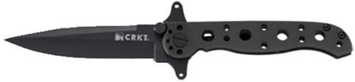 CRKT M16-01KS Folding Knife, 3.13" Black EDP 8Cr13MoV Spear Point Blade, Stainless Steel Handle