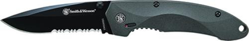 Smith & Wesson Knives SWAT Magic Folder 3.3" 4034 SS Black Alum Hndl Black