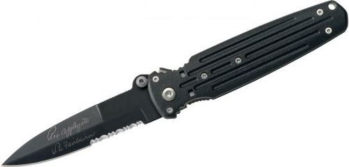 Gerber Covert, Folding, 3.79", Serrated, Black Blade, Black Handle