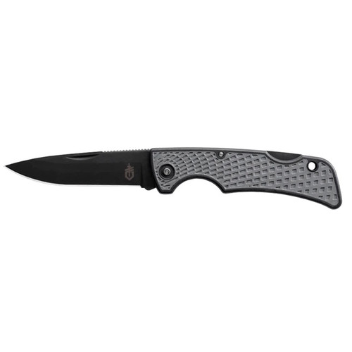 Gerber US1 Pocket Knife, 2.5" Blade, Black Finish, Gray Handle