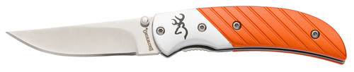 Browning Prism II 2.40" 7Cr17MoV Stainless Steel Drop Point Aluminum Orange Handle Folder