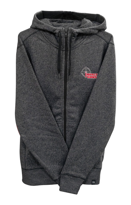 Impact Guns Zip Up Sweatshirt, Black Twist, 2XL
