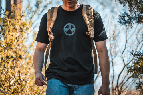 Magpul Icon Logo, T-Shirt, Large, Cotton Polyester Blend, Black