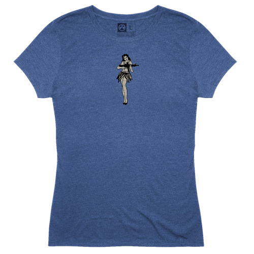 Magpul Tri-Blend Hula Girl Lady Shirt XXXL Royal Heather