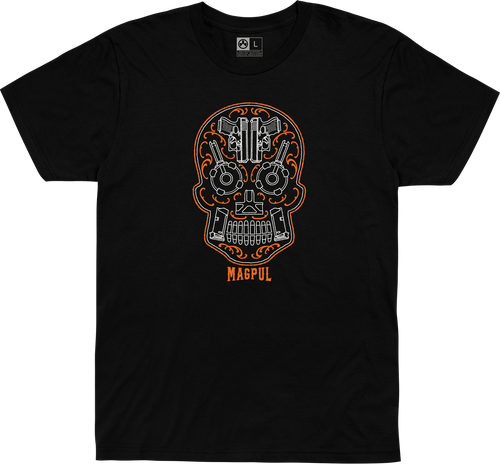 Magpul Sugar Skull Men''s T-Shirt Black Short Sleeve Medium