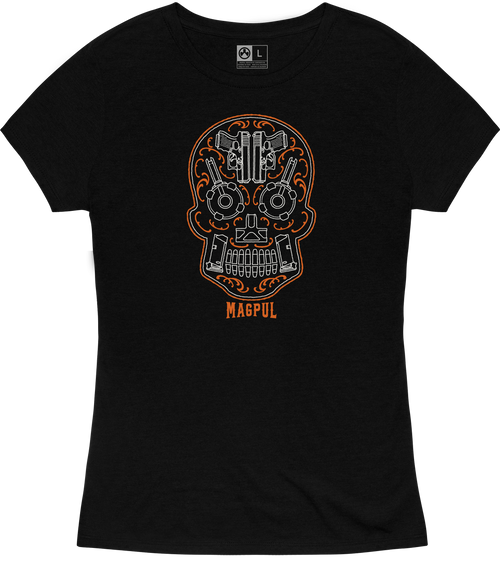 Magpul Sugar Skull, Womans T-Shirt, XLarge, Black