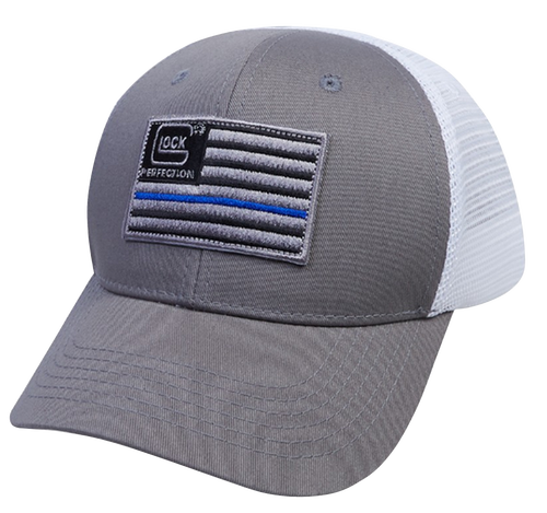 Glock Blue Line Flag Mesh Snapback Hat