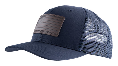 Magpul US Flag Leather Patch Trucker Hat, Navy, OSFA