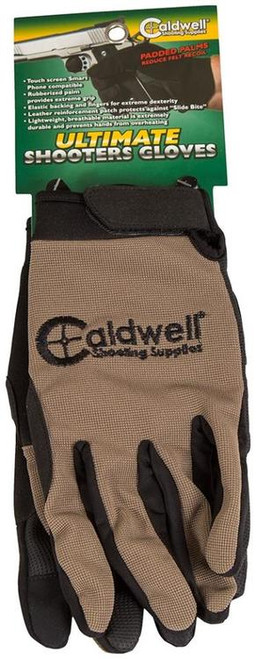 Caldwell Ultimate Shooting Gloves Tan Small/Med Velcro