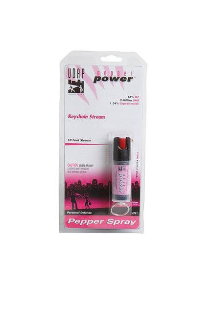 UDAP Key Chain Pepper Spray .4 oz, Key Chain Pink