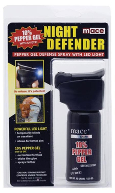 Mace Pepper Gel Night Defender, LED Light