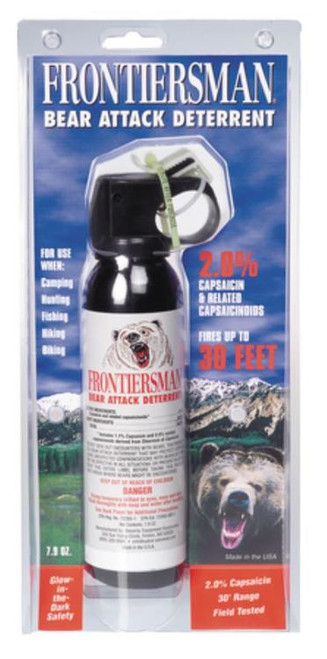 Sabre Frontiersman Bear Spray and Attack Deterrent 9.2 oz with Belt Holster