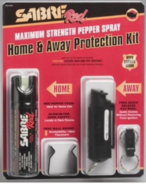 Security Equipment Corp SABRE SABRE Combo Protection Kit: Home- Pepper Foam 2.5oz & Away- Pepper Spray 0.54oz