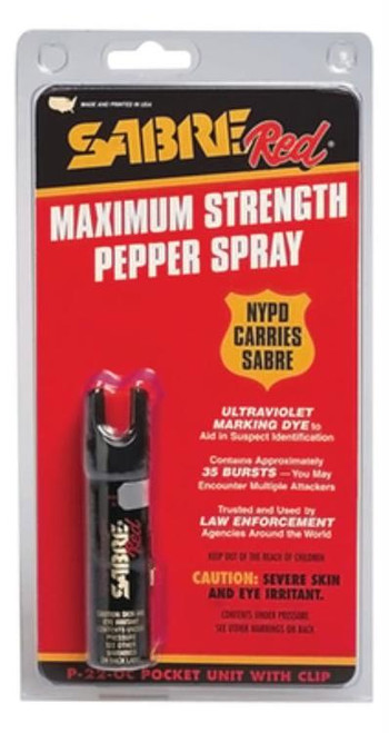 Sabre Pocket Pepper Spray 4"x .87", .75oz, 8-10 Feet