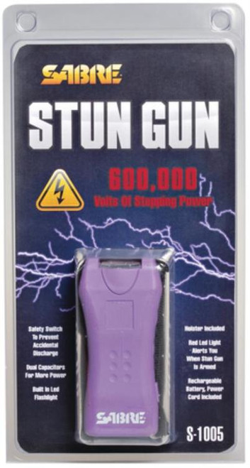 Sabre 600,000 Volt Mini Stun Gun, Purple