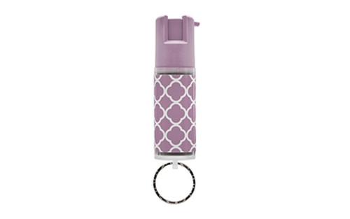 Sabre Pepper Spray, Hard Case, .54oz, Dusk Purple Designer Pattern,  Key Ring