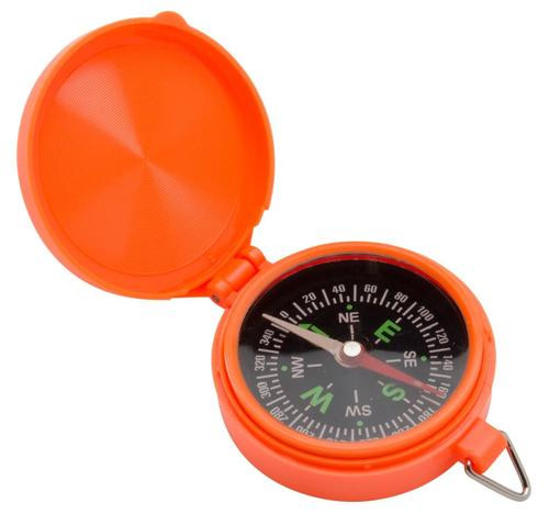 Allen Pocket Compass with Lid Orange