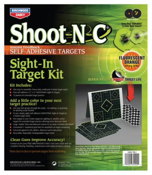 Birchwood Casey Shoot-N-C, Sight-In Target, 12", 4Pk