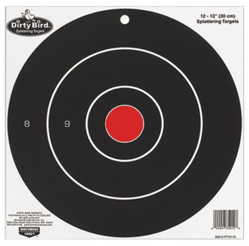 Birchwood Casey Dirty Bird Splattering Targets 12" Bullseye, 12/Package