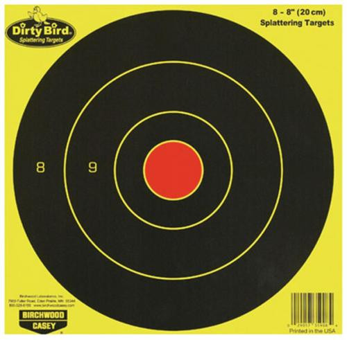 Birchwood Casey Dirty Bird Bull's-Eye Targets, 8 Pack
