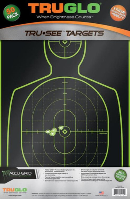 Truglo Tru-See Reactive/Splatter Targets Handgun Green 50 Pack