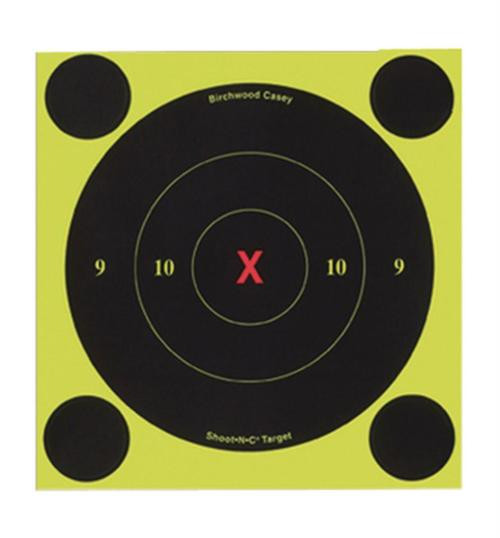 Birchwood Casey Shoot-N-C 6-Inchrd X-Bullseye Targets 60 Per Package Plus 240 Pasters