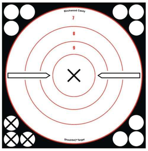 Birchwood Casey Shoot-N-C White/Black 8"rd Bullseye 6 Plus 72 Pasters