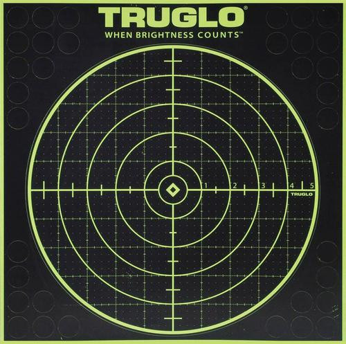 Truglo 6 Pack 100 Yard Circle Targets Hi-Viz 1/4 Measurments Self-Adhesive