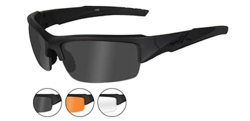 Wiley X Eyewear, Valor Matte Black Frame/Smoke Grey /Clr/Rust Lenses