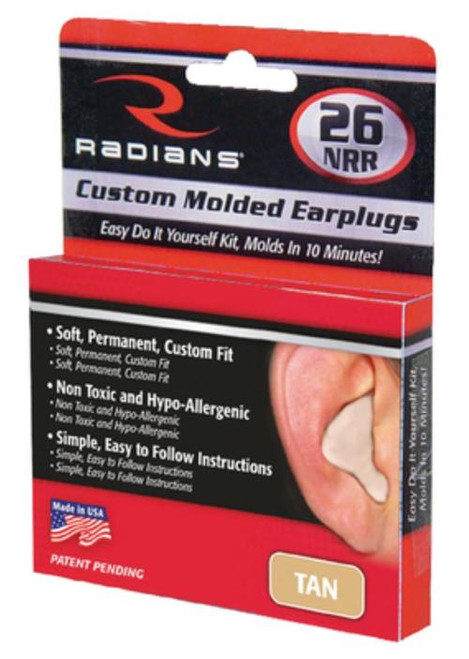 Radians Sporting Goods Custom Molded Earplugs, Tan