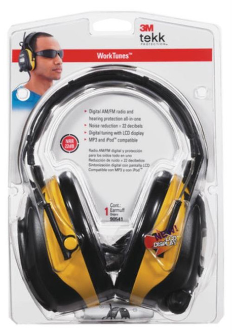 Peltor WorkTunes Hearing Protector With Digital Tuning Yellow/Black