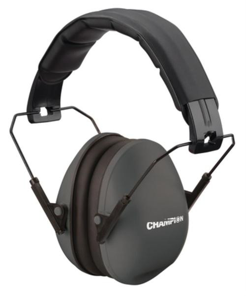 Champion Slim Passive Ear Muff 21Db Noise Reduction Black