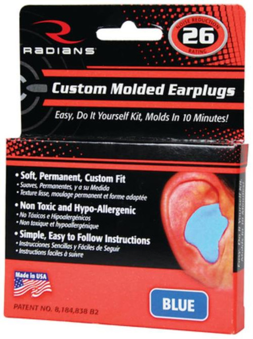 Radians Sporting Goods Custom Molded Earplugs Blue