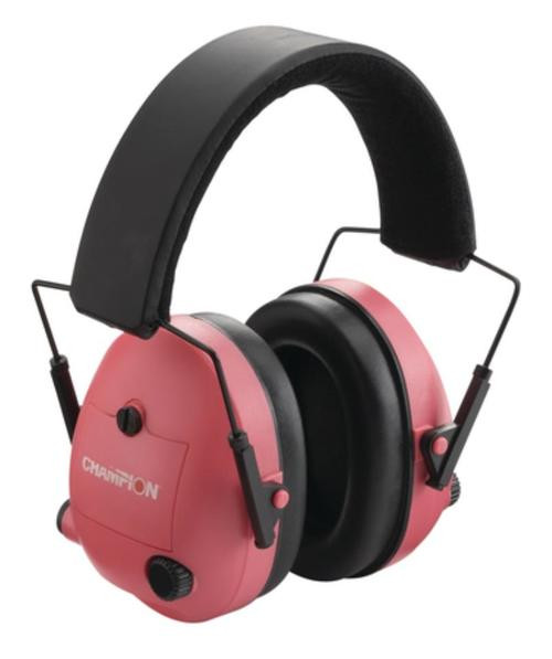 Champion Electronic Ear Muff 25 Db Noise Reduction, Pink