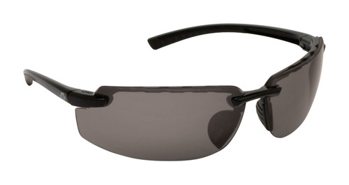 Walker's Premium Safety Glasses, Anti-Fog Polycarbonate, Smoke Gray Lens, Black Half Frame, Adult Size