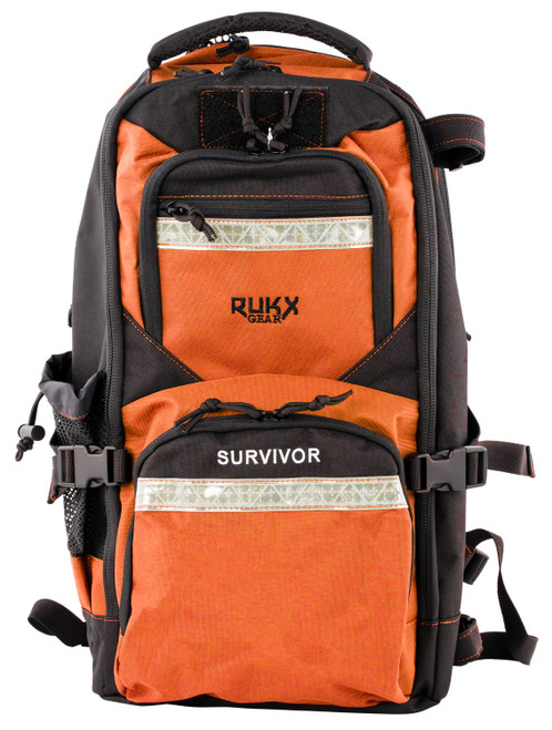 ATI RUKX Gear Survivor Backpack, Stores ATI Nomad In Rear Pocket, Orange