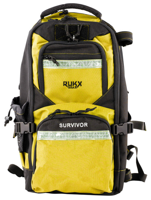 ATI RUKX Gear Survivor Backpack, Stores ATI Nomad In Rear Pocket, Yellow