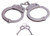 UZIi Handcuffs, Chain Silver Stainless Steel Includes 2 Keys, Keep a Pair by the Bed