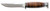 Ka-Bar Little Finn 3.63" Fixed Clip Point Plain Polished 5Cr15MoV SS Blade, Brown Leather Handle, Includes Sheath