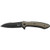 Columbia Bianchi River Apoc 3.98" Folding Plain Stonewash 8Cr13MoV SS Blade G10 Tan Overlay Handle
