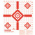 Champion Targets Redfield Sight-In Diamond Paper / 16" x 16" White/Red 100 Per Pkg