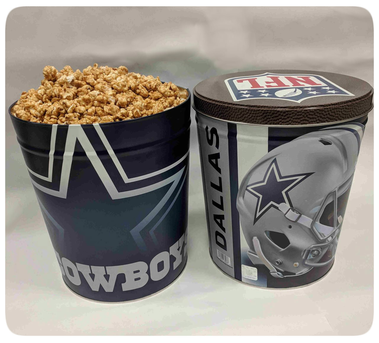 Gourmet Handmade Karmelkorn Popcorn Sports Gift Tin